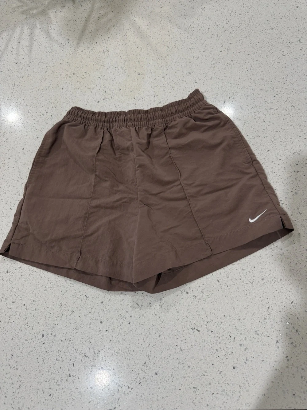 Nike Brown Athletic Shorts with Elastic Waist